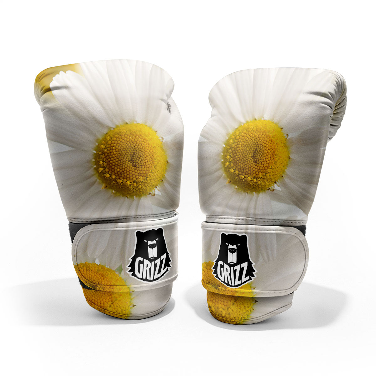 Flower White Daisy Print Pro Boxing Glove