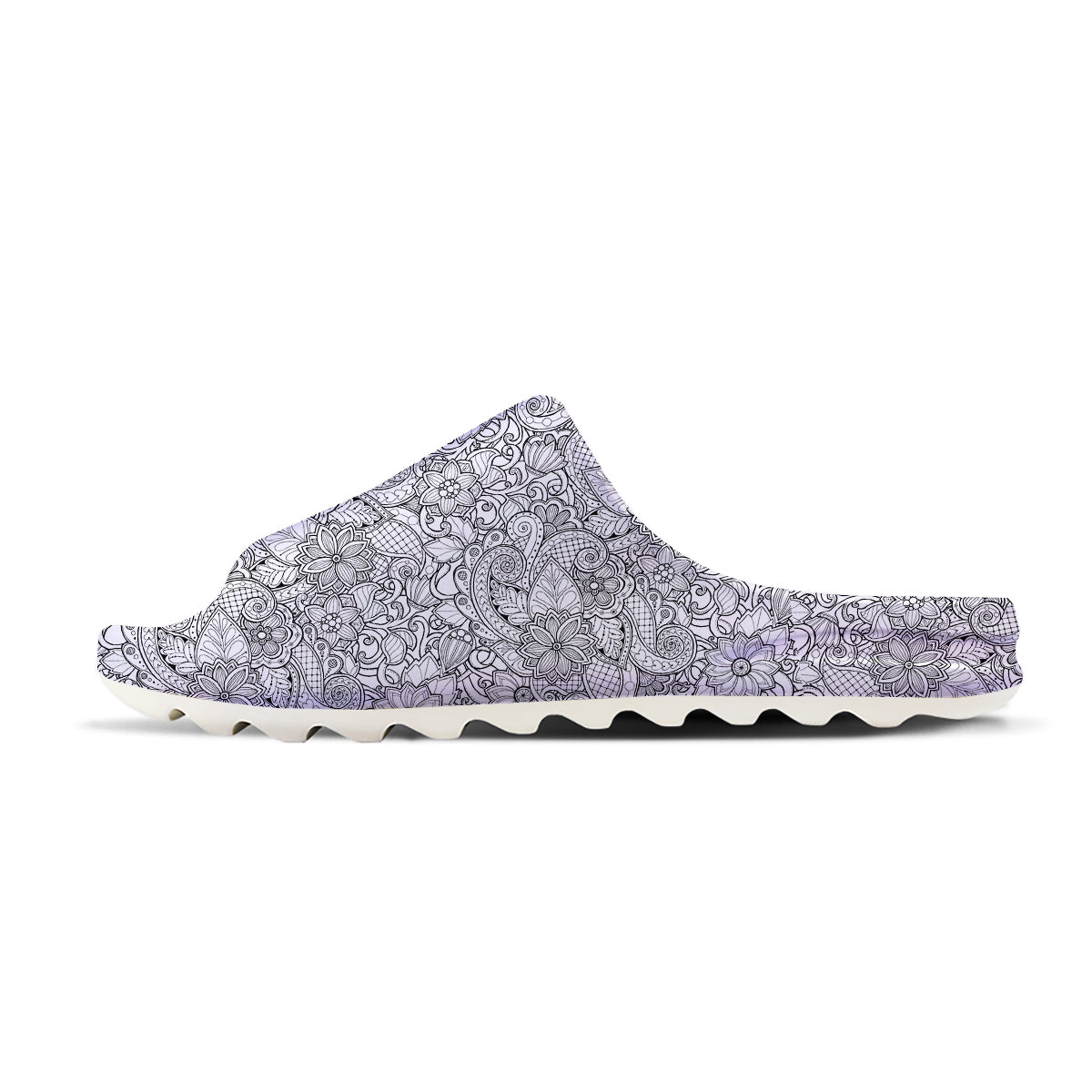 Flower Zentangle Print Pattern Sandals-grizzshop