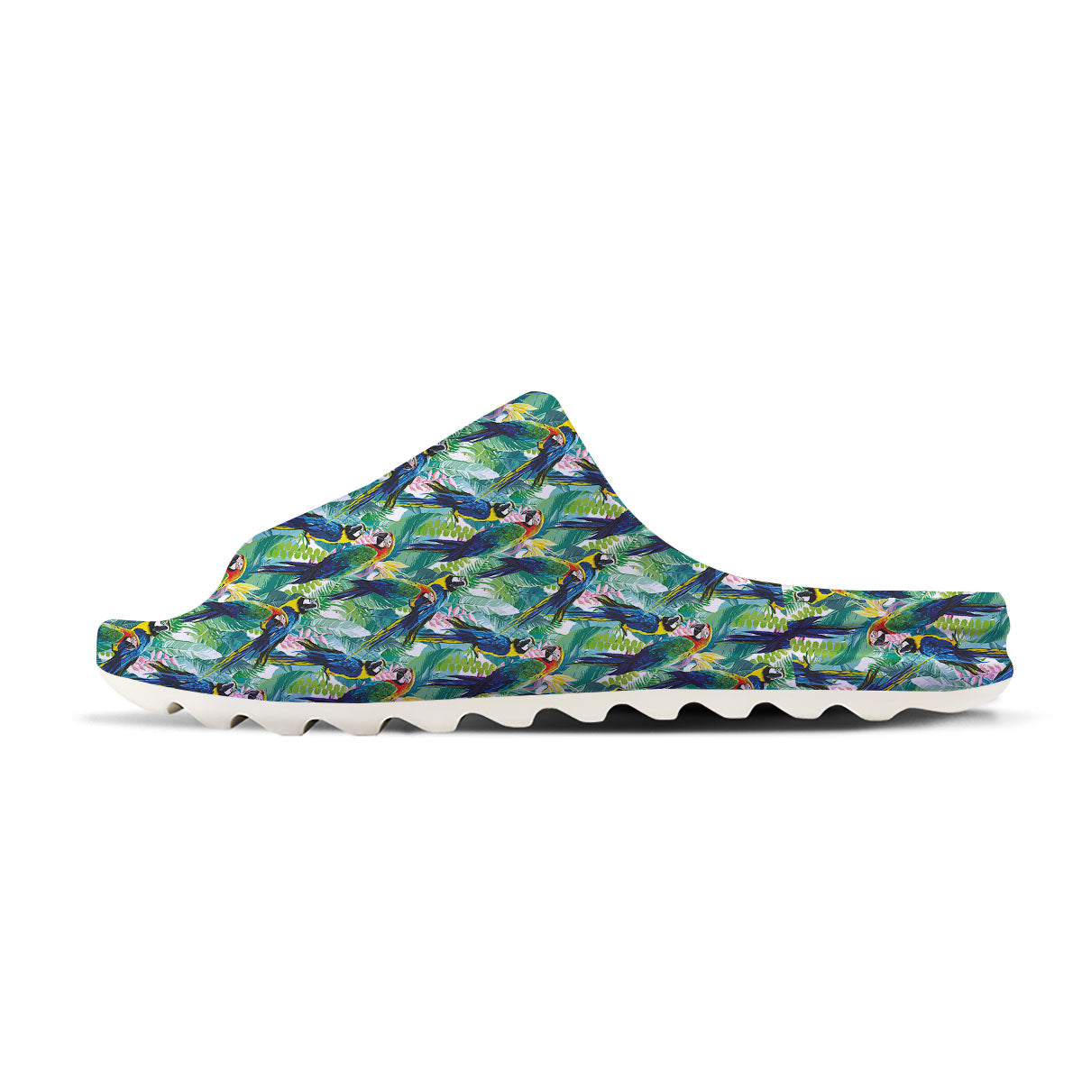 Flower And Parrot Print Pattern Sandals-grizzshop