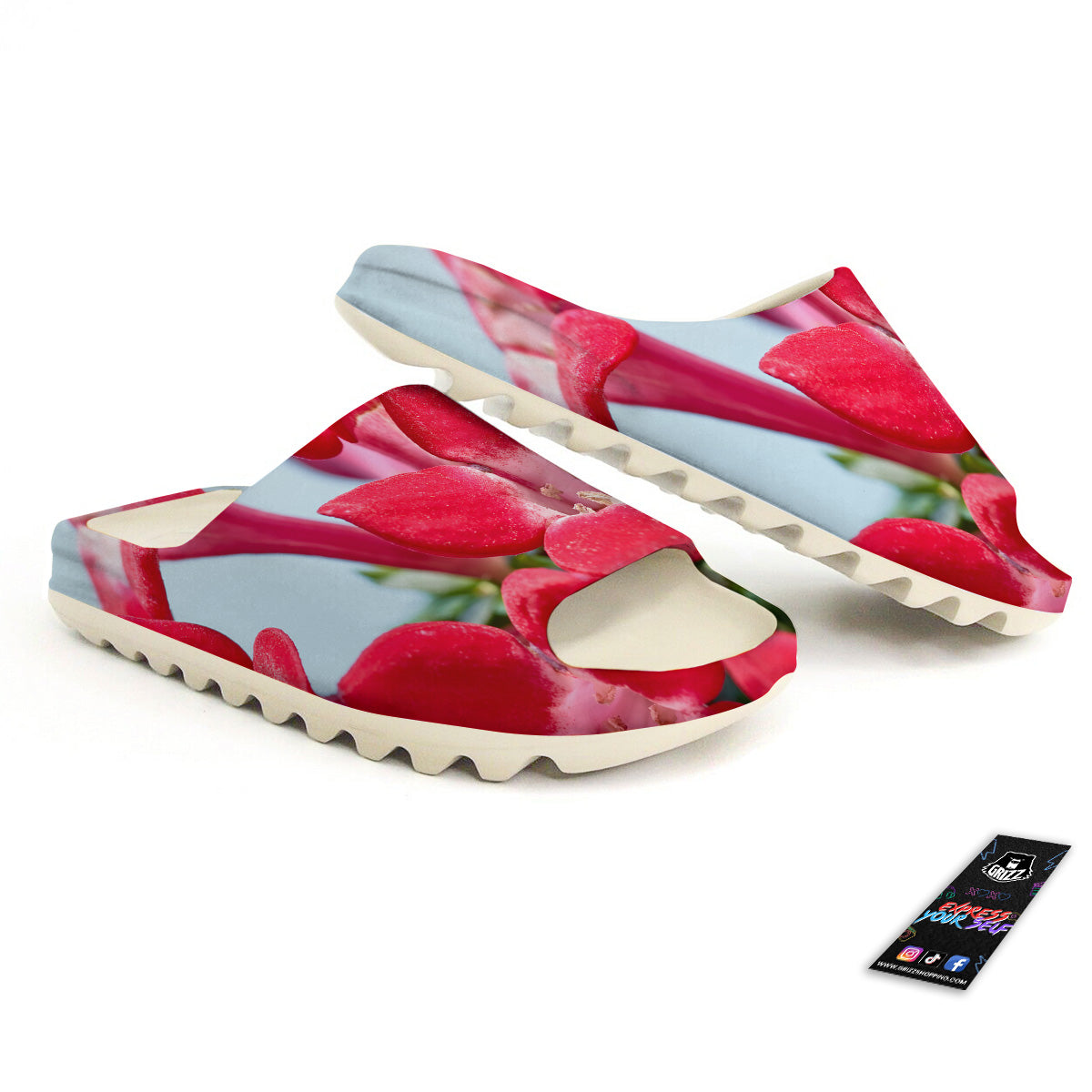 Flower Bouvardia Print Sandals