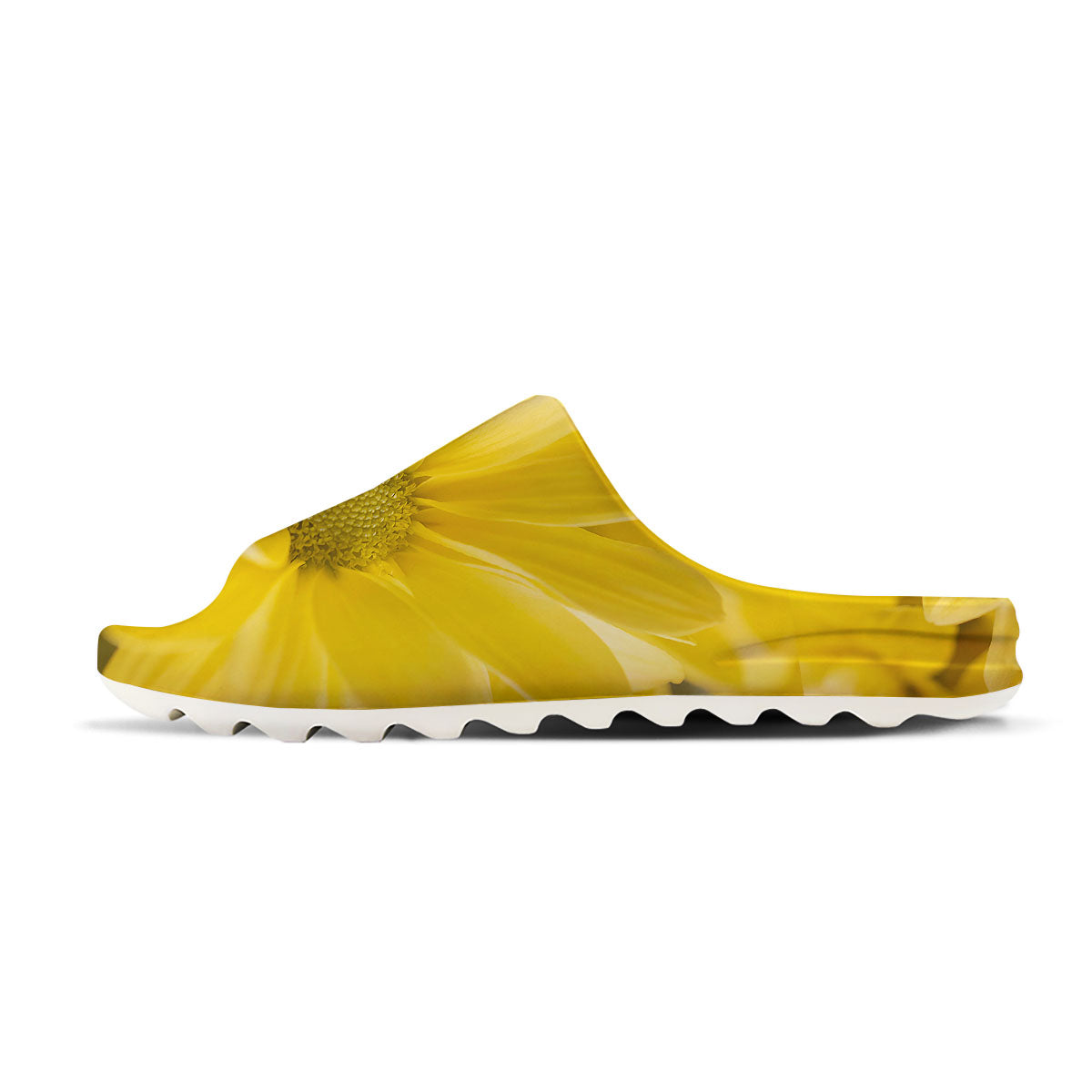 Flower Daisy Yellow Print Sandals-grizzshop