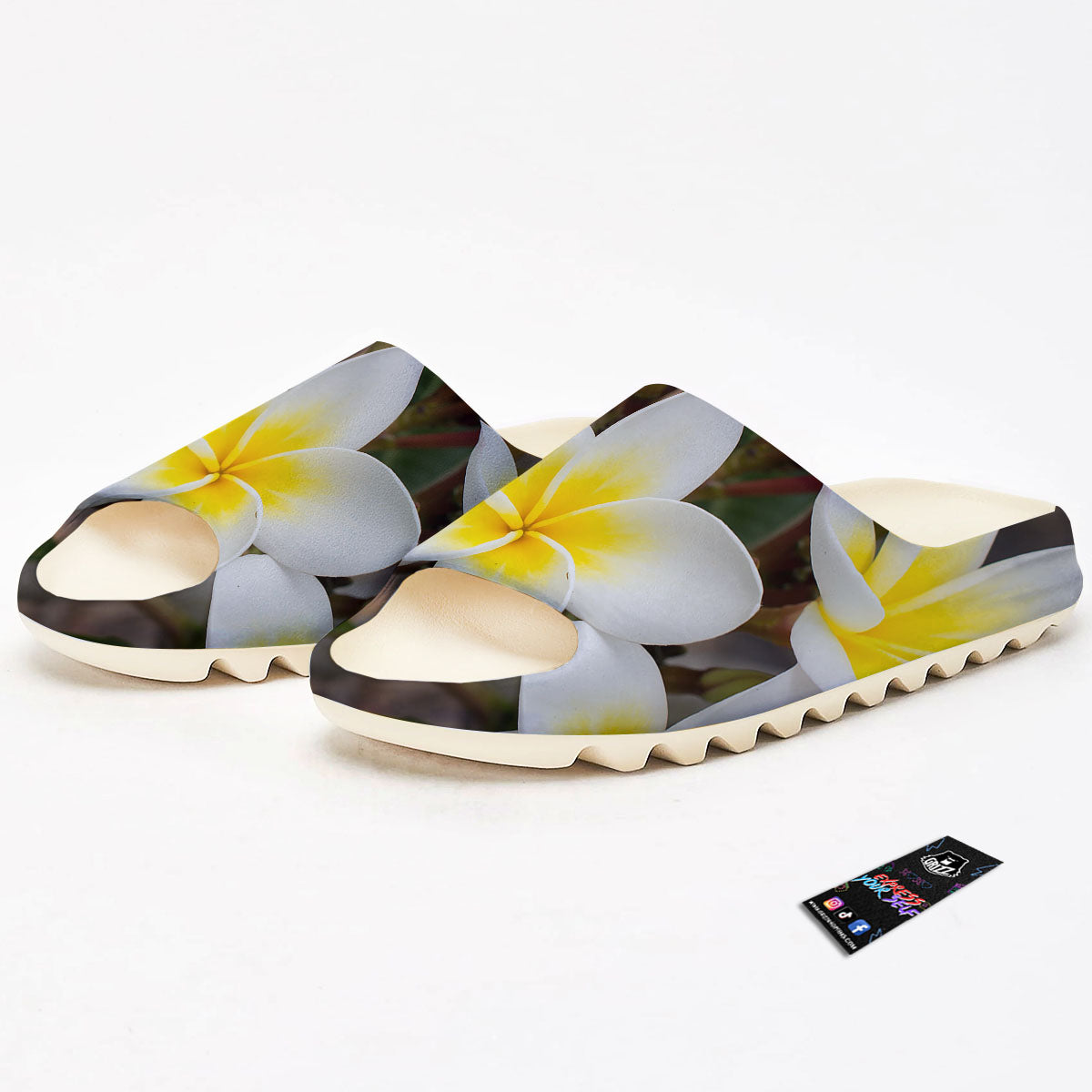 Flower Frangipani Print Sandals-grizzshop