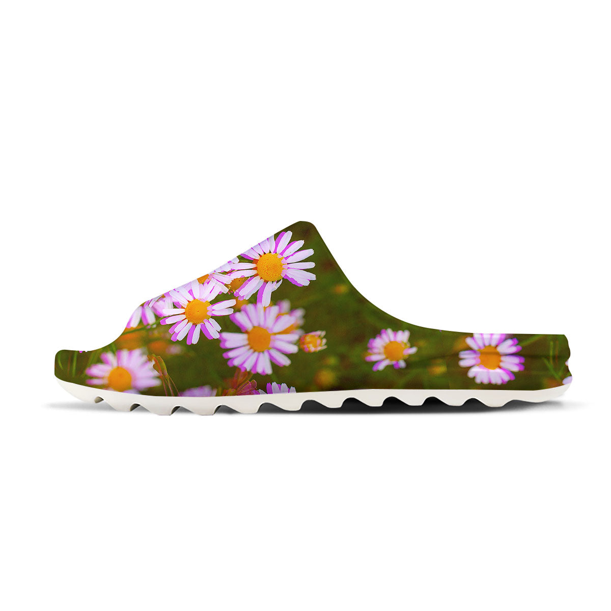 Flower Glitch Daisy Print Sandals-grizzshop