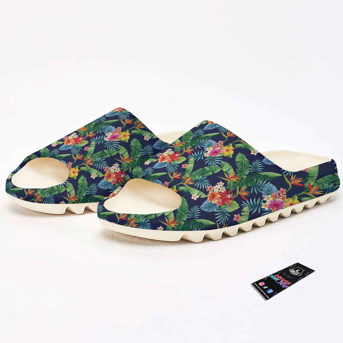 Flower Plumeria Vintage Print Pattern Sandals-grizzshop