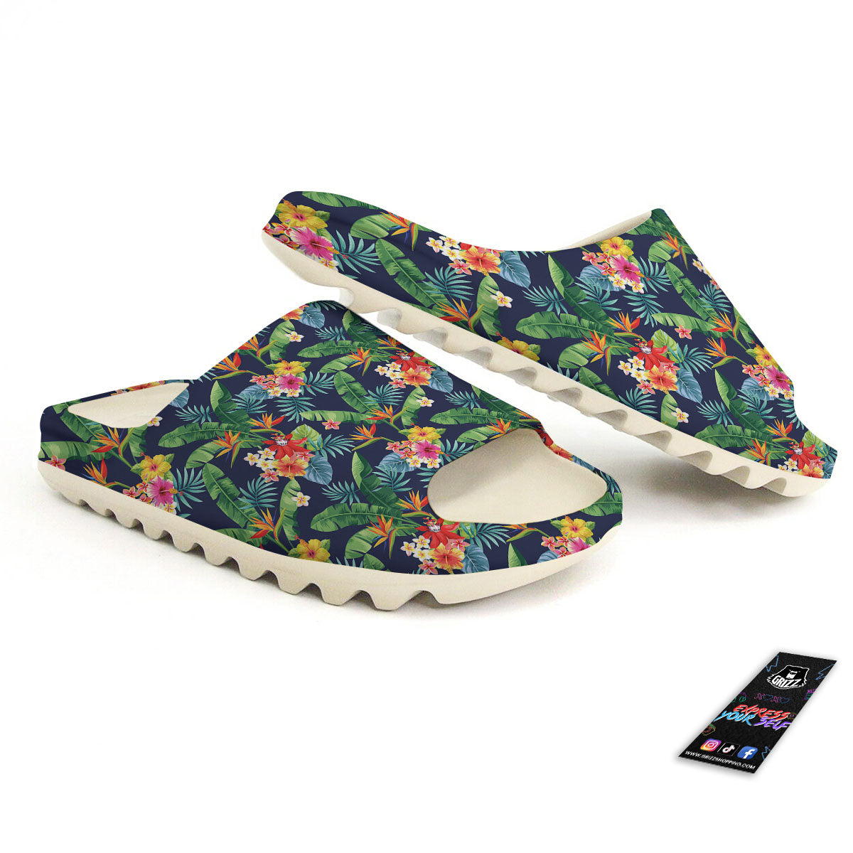 Flower Plumeria Vintage Print Pattern Sandals-grizzshop