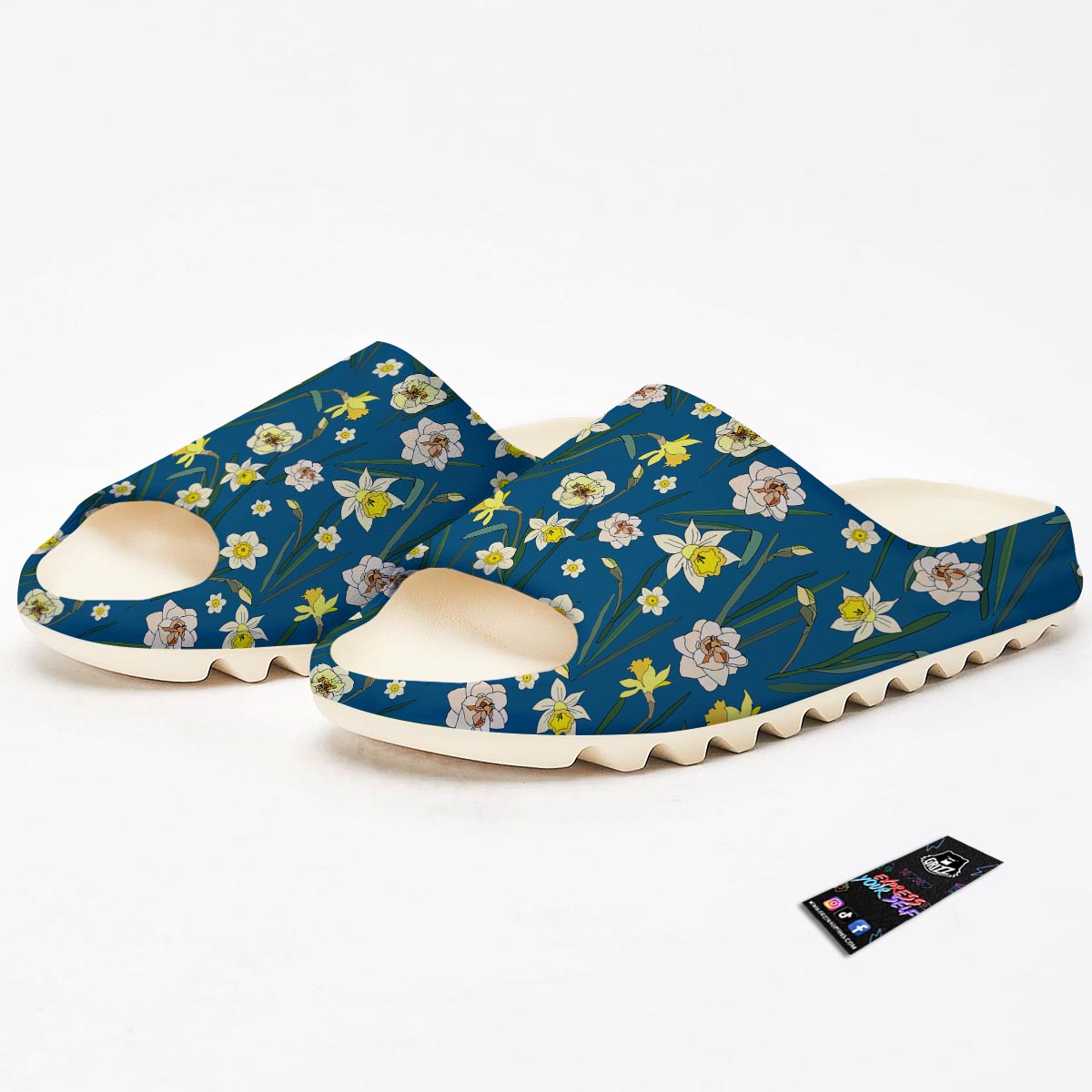 Flower Spring Daffodil Print Pattern Sandals-grizzshop