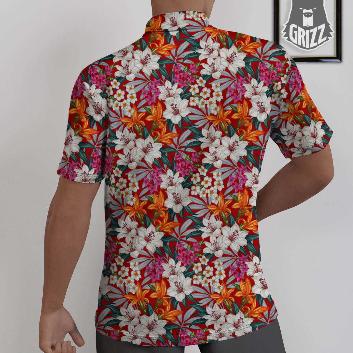 Flowers Aloha Hawaiian Print Pattern Untucked Shirts-grizzshop