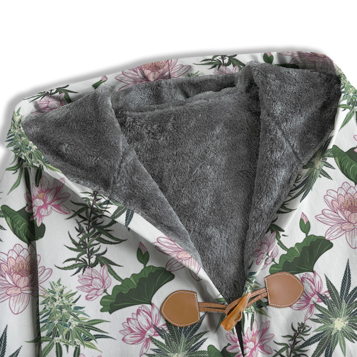 Flowers And Hemp Leaves Print Pattern Men's Windbreaker Jacket-grizzshop