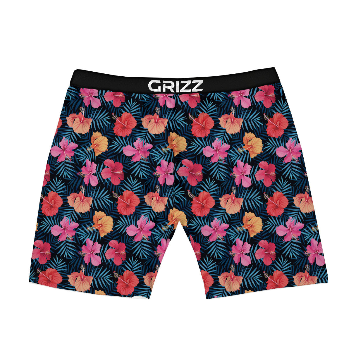 Flowers Exotic Hibiscus Print Pattern Boxer Briefs-grizzshop