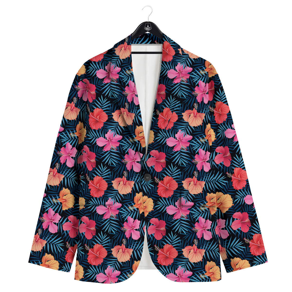 Flowers Exotic Hibiscus Print Pattern Men's Sport Coat-grizzshop