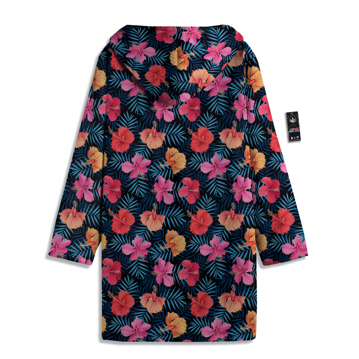 Flowers Exotic Hibiscus Print Pattern Men's Windbreaker Jacket-grizzshop