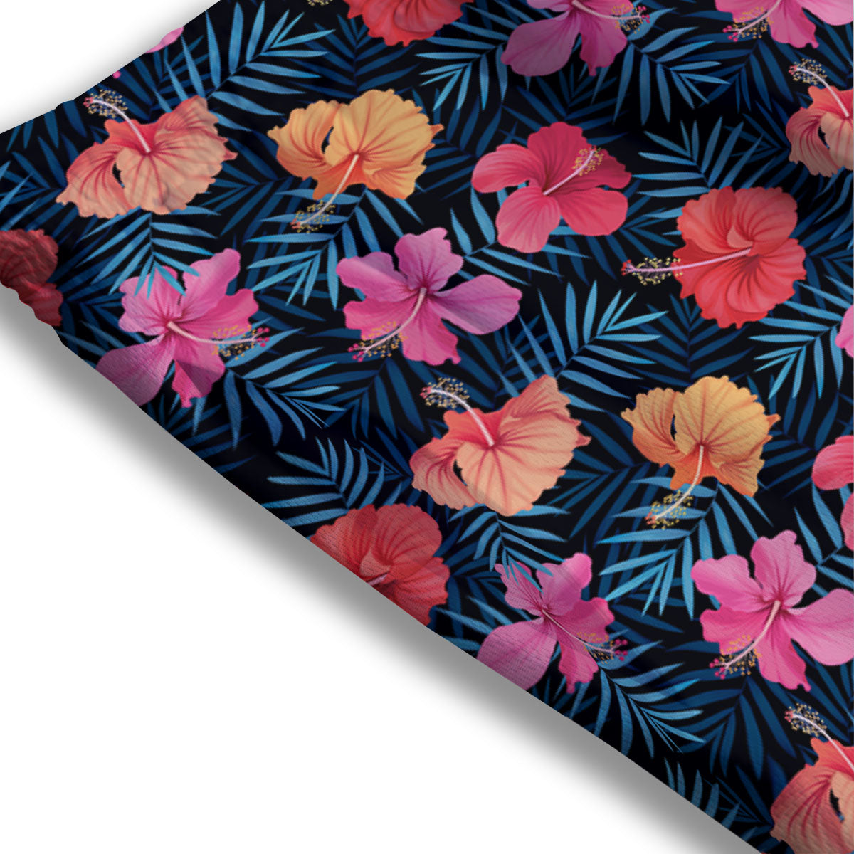 Flowers Exotic Hibiscus Print Pattern Mesh Shorts