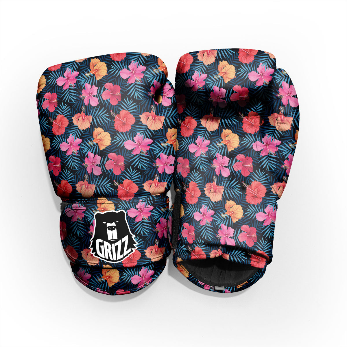 Flowers Exotic Hibiscus Print Pattern Pro Boxing Glove