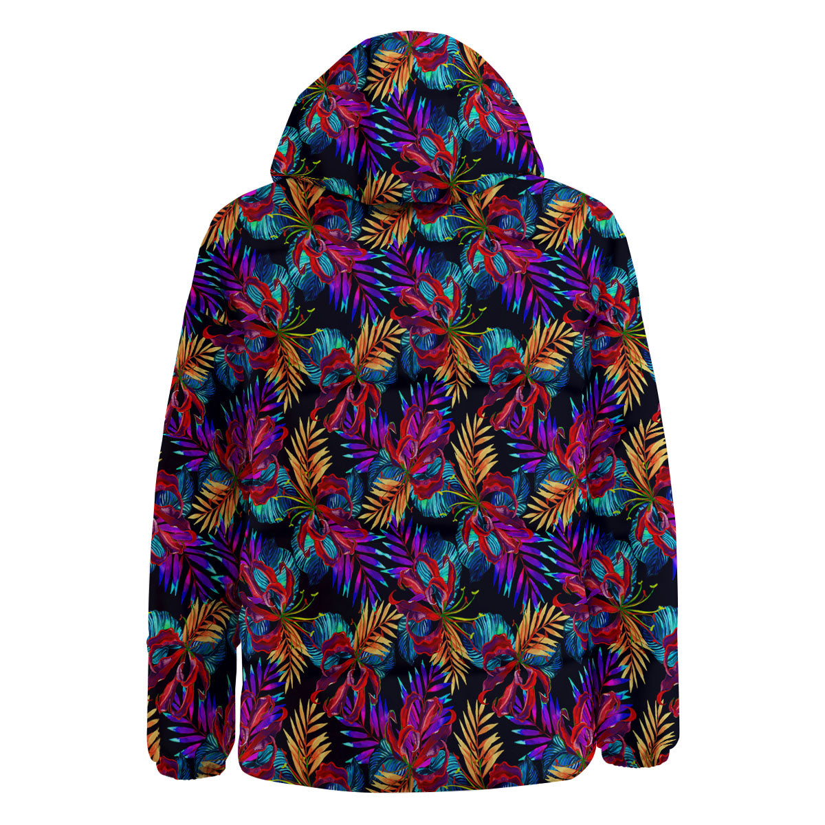 Flowers Hawaii Exotic Print Pattern Down Jacket-grizzshop