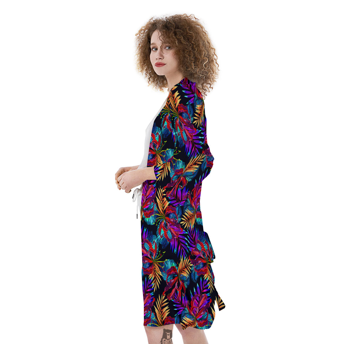 Flowers Hawaii Exotic Print Pattern Kimono-grizzshop
