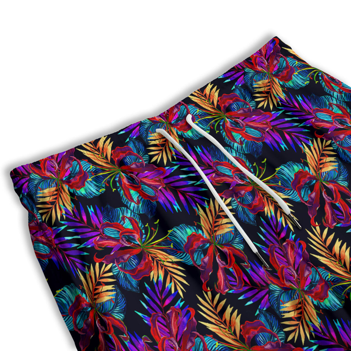 Flowers Hawaii Exotic Print Pattern Men's Athletic Shorts-grizzshop
