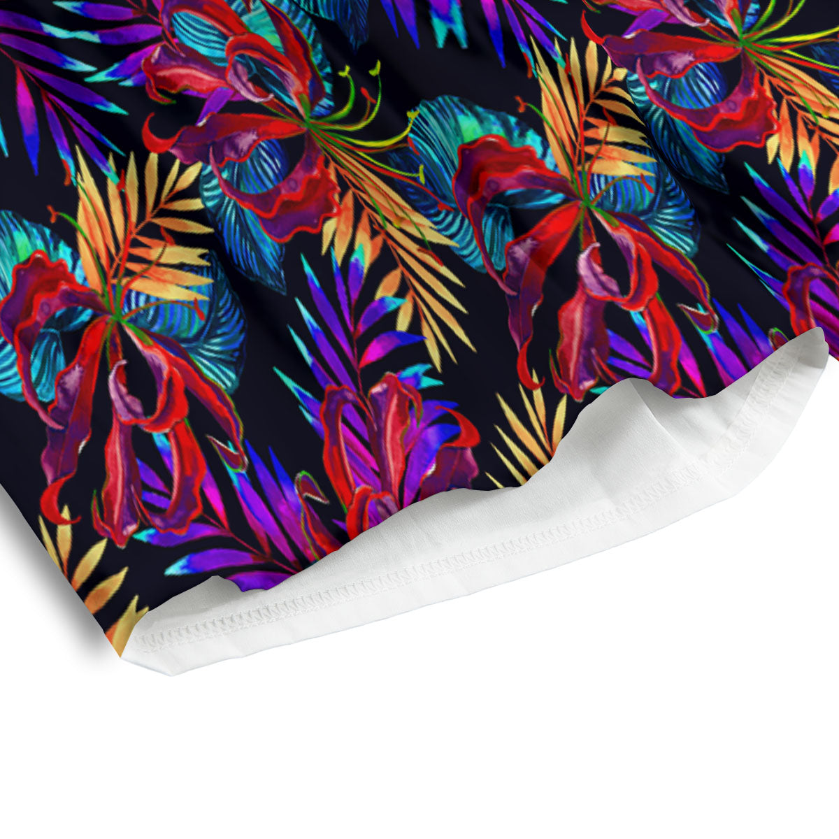 Flowers Hawaii Exotic Print Pattern Men's Athletic Shorts-grizzshop