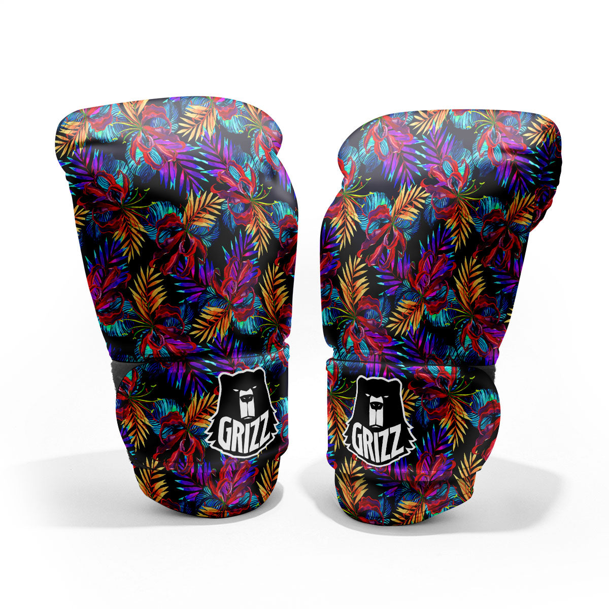 Flowers Hawaii Exotic Print Pattern Sparring Gloves-grizzshop