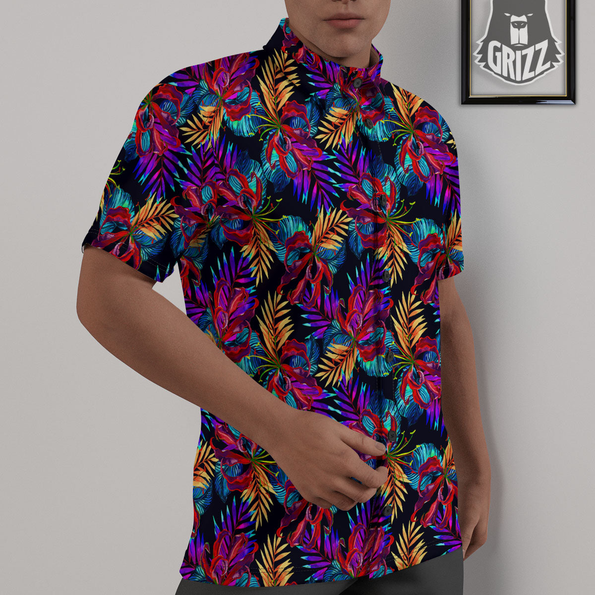 Flowers Hawaii Exotic Print Pattern Untucked Shirts-grizzshop