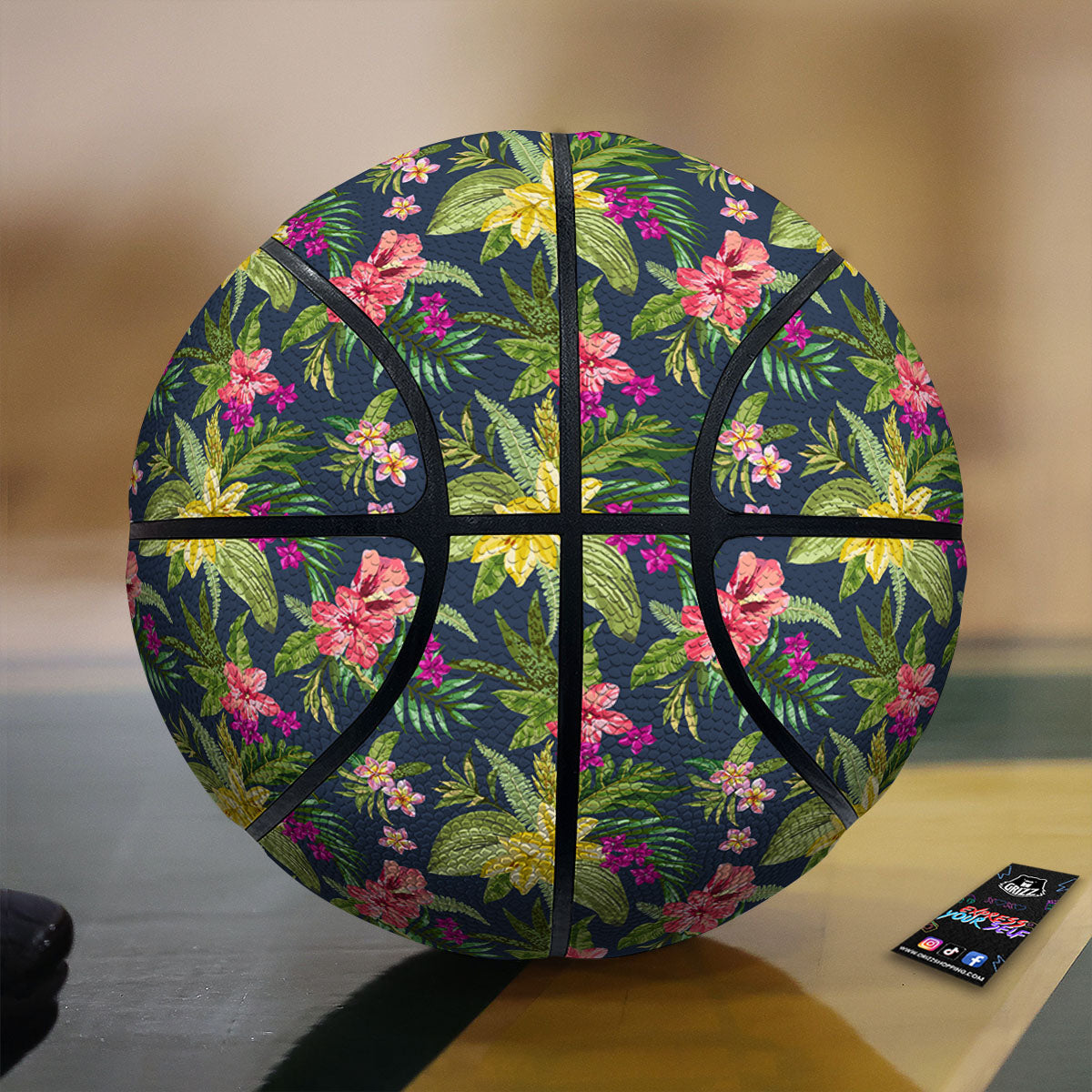 Flowers Hawaii Floral Print Pattern Basketball-grizzshop