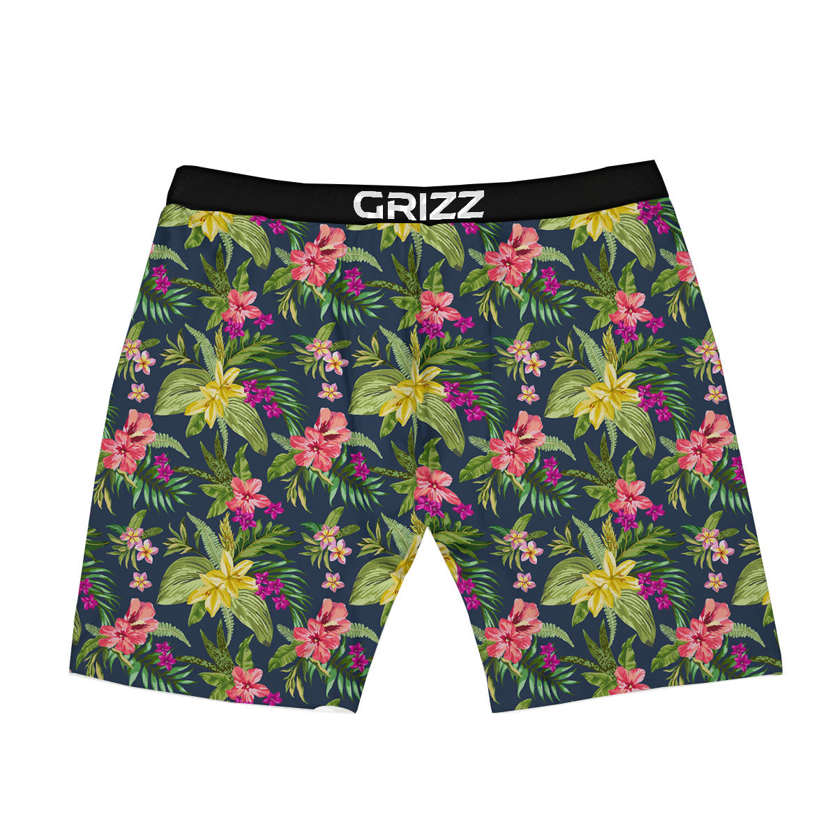 Flowers Hawaii Floral Print Pattern Boxer Briefs-grizzshop