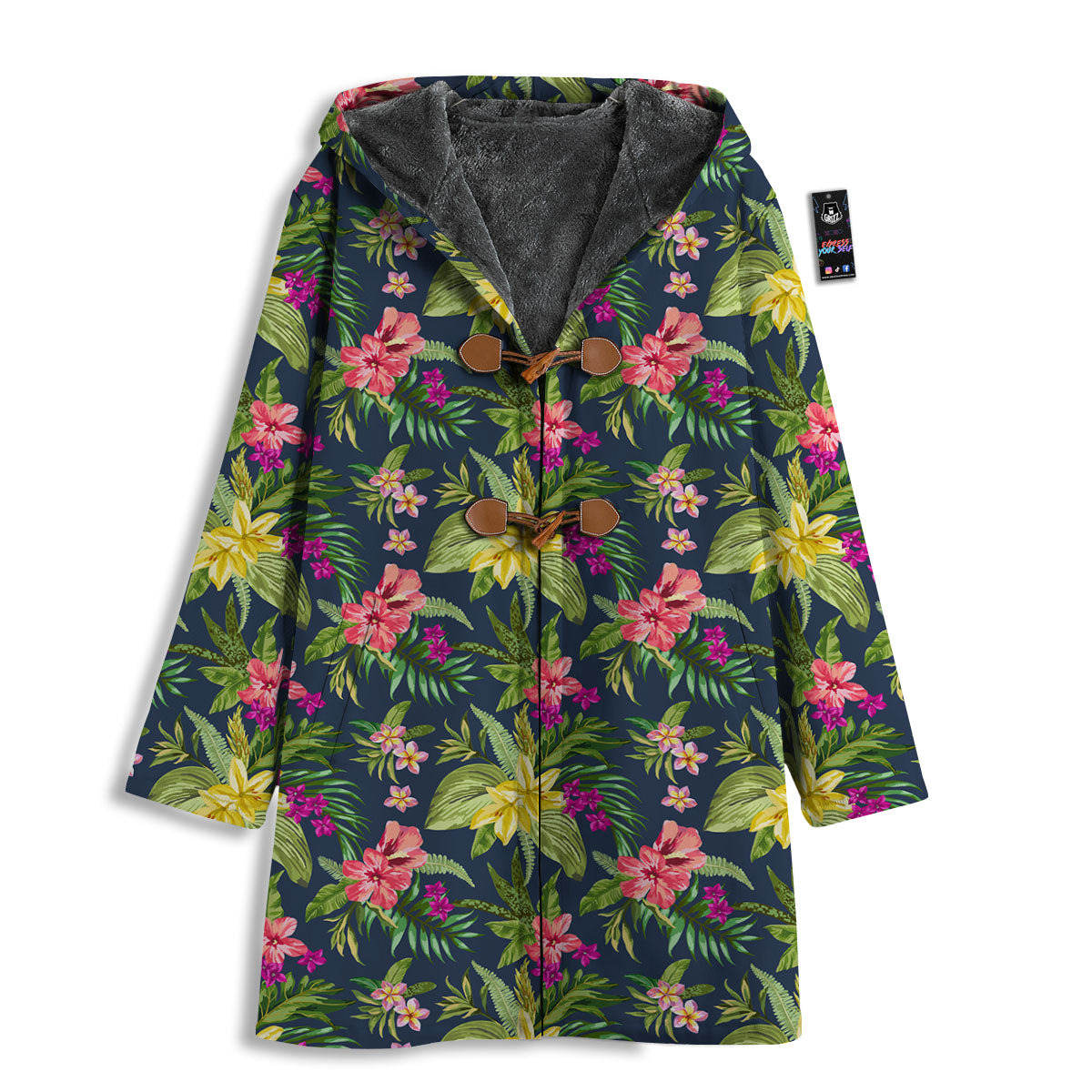 Flowers Hawaii Floral Print Pattern Men's Windbreaker Jacket-grizzshop