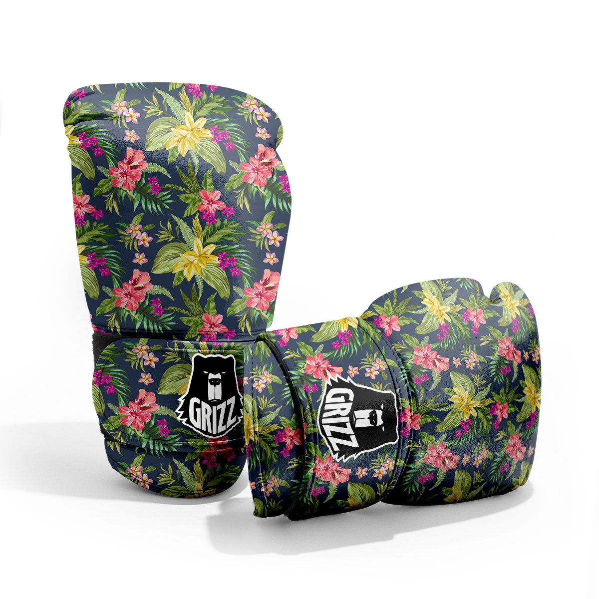 Flowers Hawaii Floral Print Pattern Sparring Gloves-grizzshop