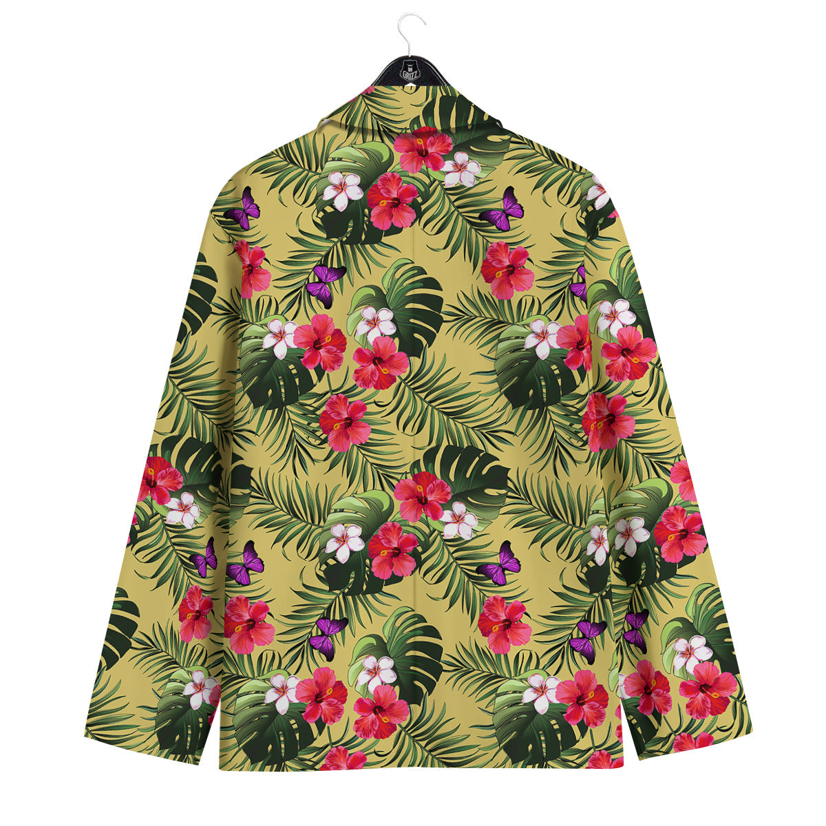 Flowers Hawaii Tropical Print Pattern Men's Sport Coat-grizzshop