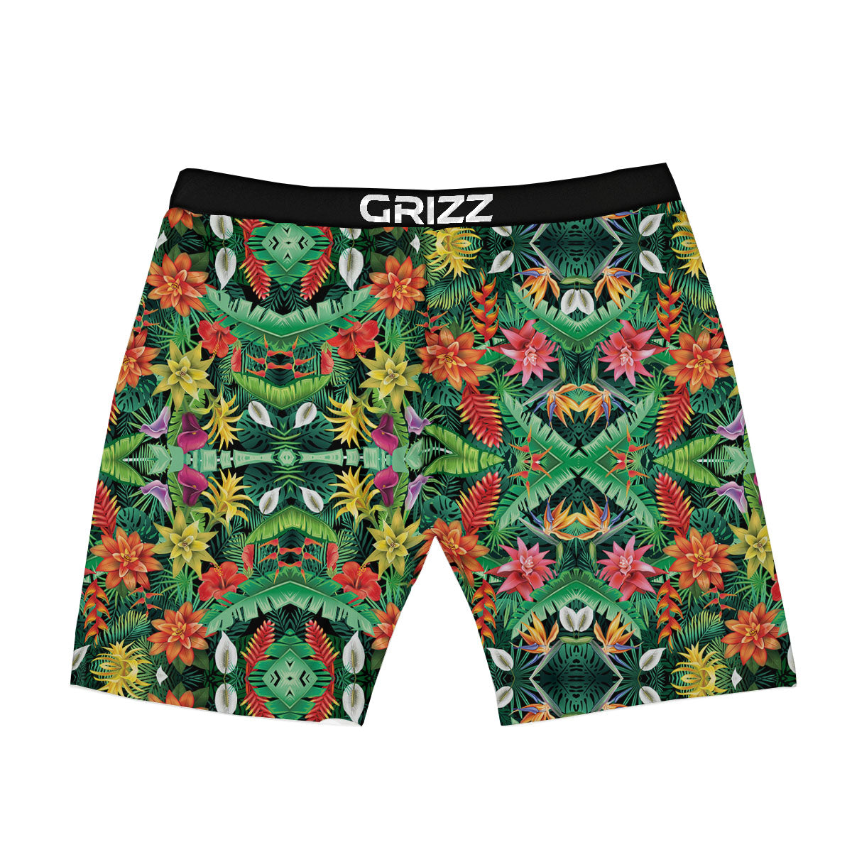 Flowers Hawaiian Floral Print Pattern Boxer Briefs-grizzshop