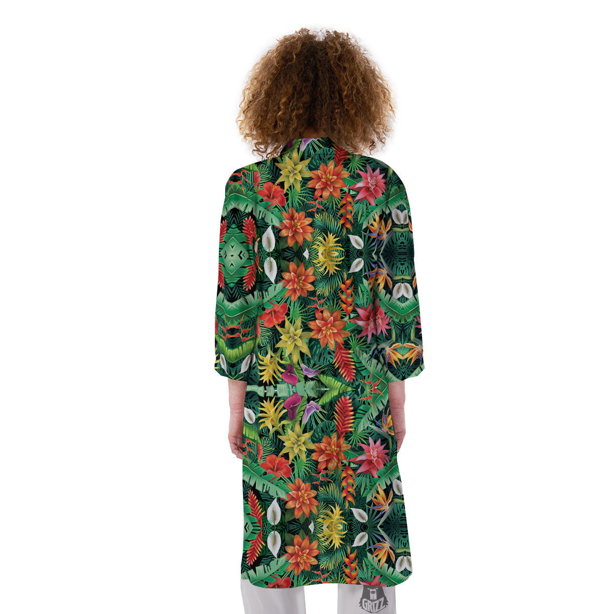 Flowers Hawaiian Floral Print Pattern Kimono-grizzshop
