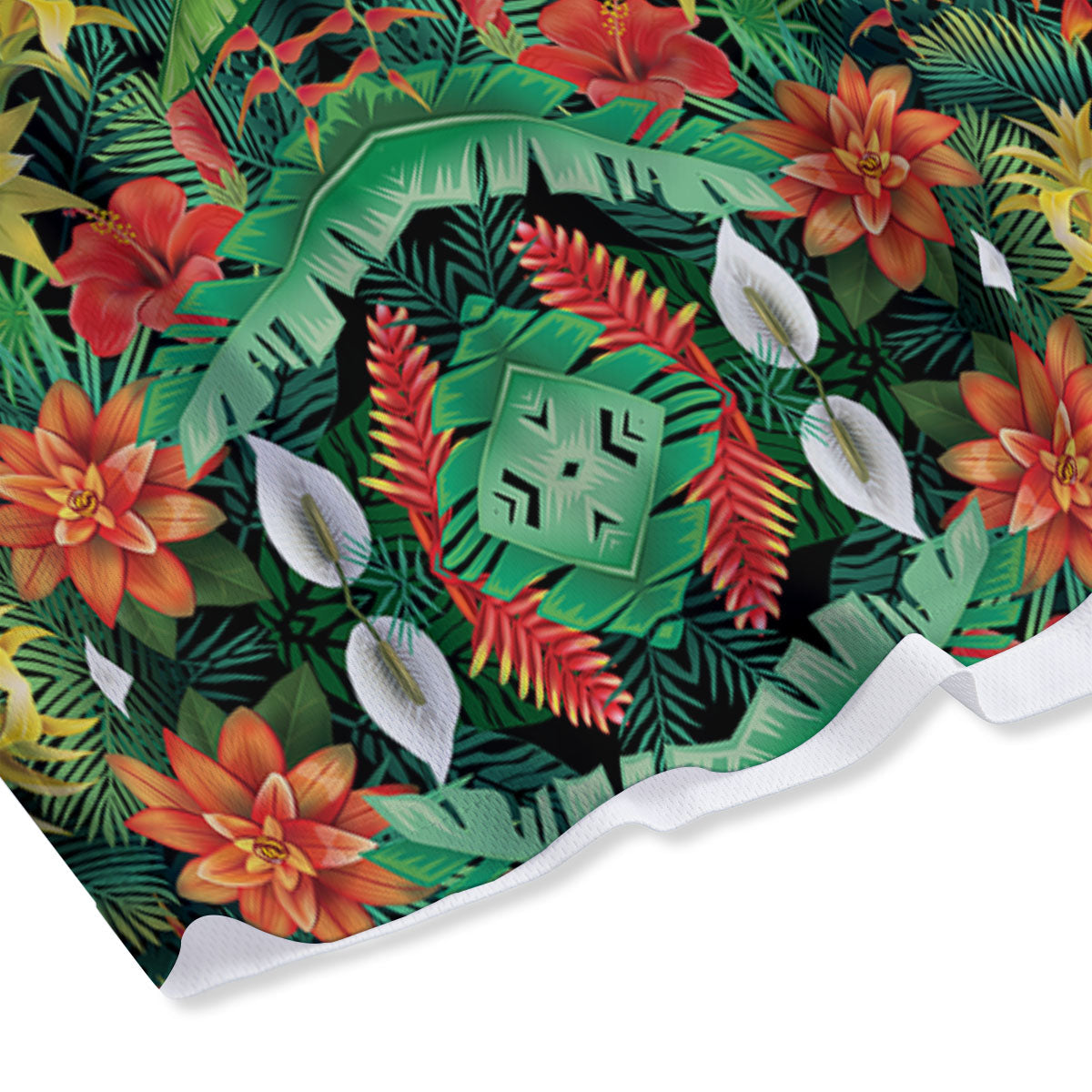 Flowers Hawaiian Floral Print Pattern Mesh Shorts