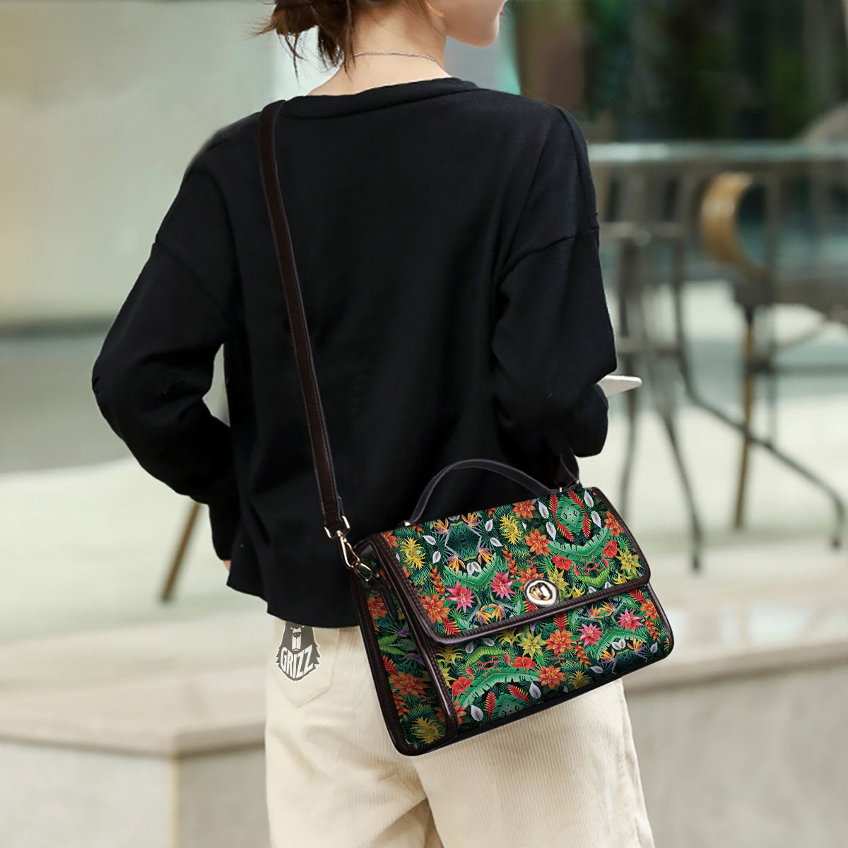 Flowers Hawaiian Floral Print Pattern Women's Satchel Bag-grizzshop