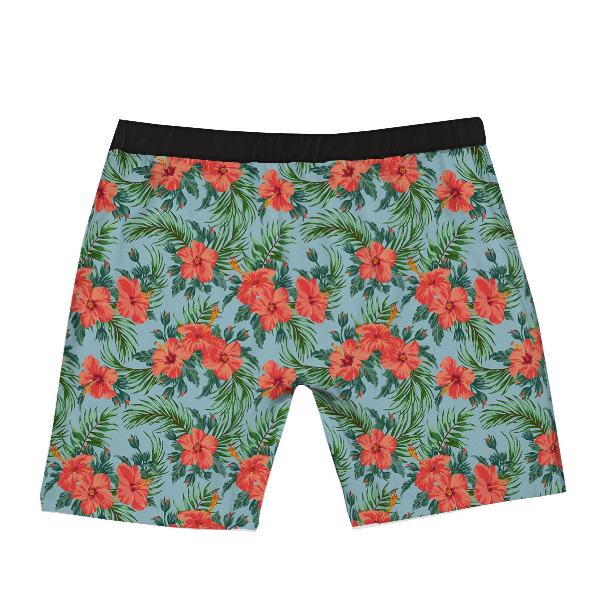 Flowers Hawaiian Hibiscus Print Pattern Boxer Briefs-grizzshop