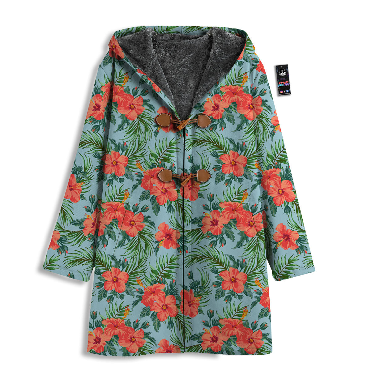 Flowers Hawaiian Hibiscus Print Pattern Men's Windbreaker Jacket-grizzshop