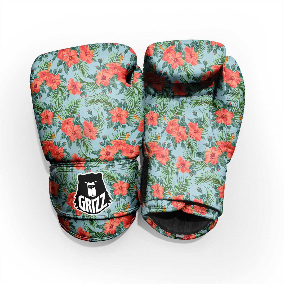 Flowers Hawaiian Hibiscus Print Pattern Pro Boxing Glove