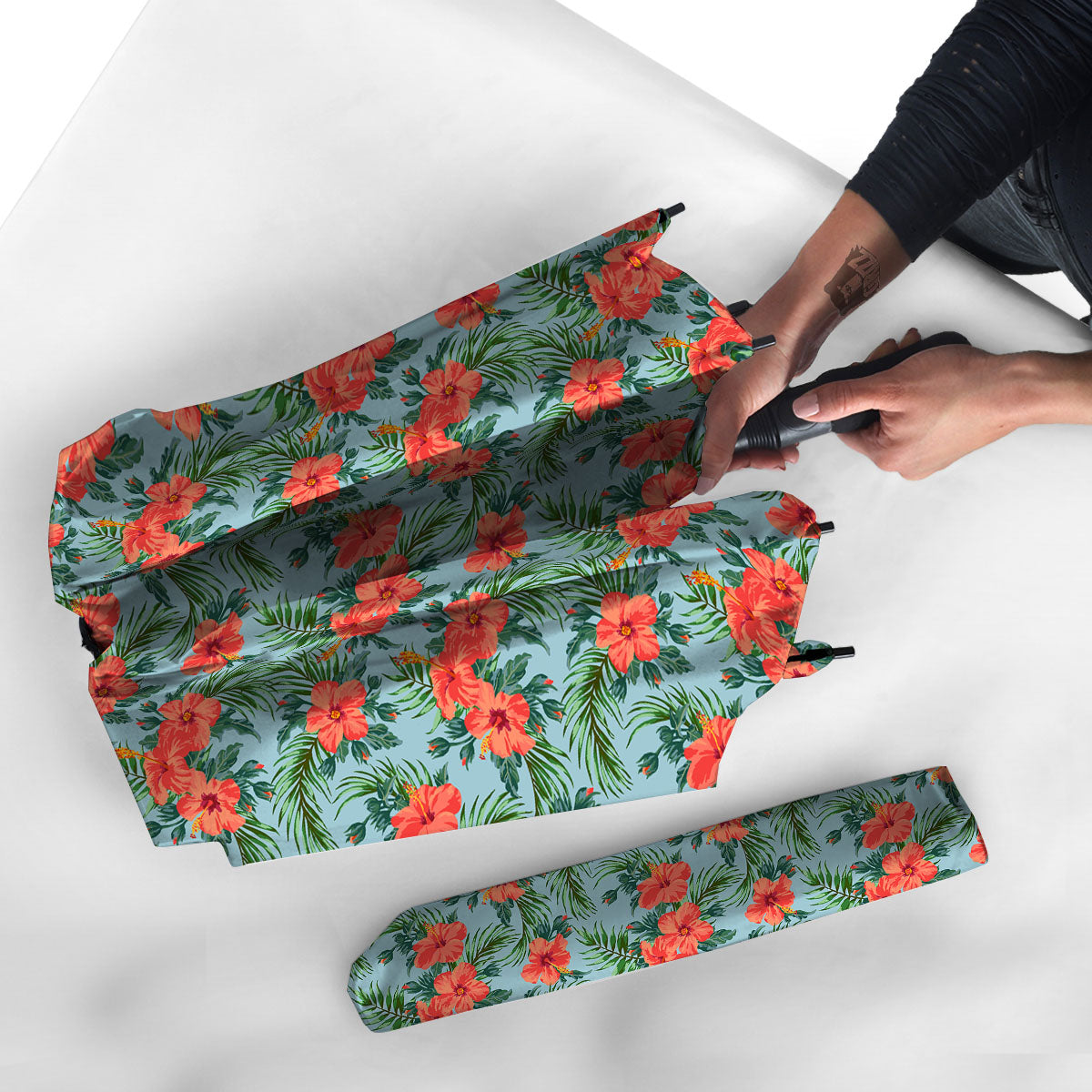 Flowers Hawaiian Hibiscus Print Pattern Umbrella-grizzshop