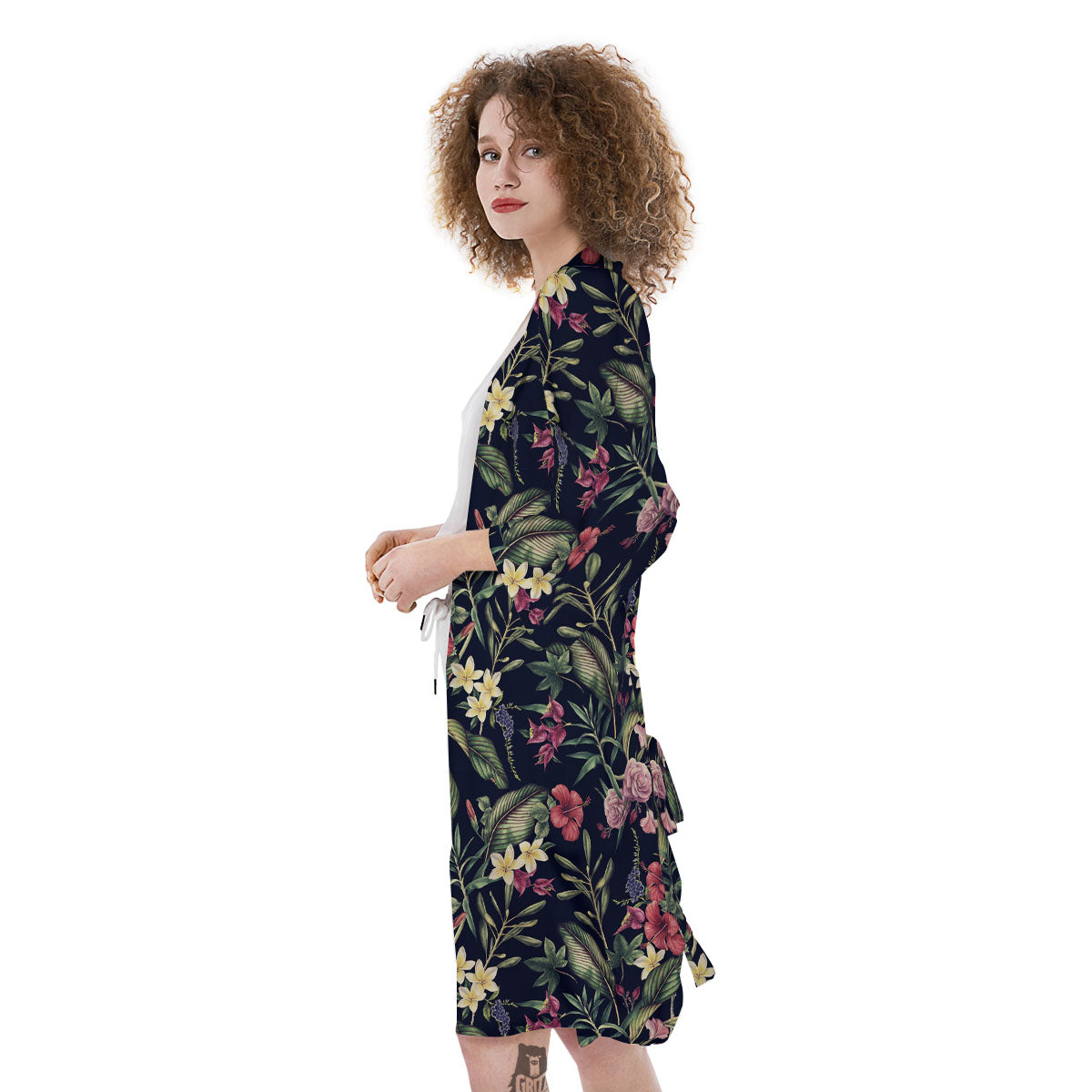 Flowers Hawaiian Tropical Print Pattern Kimono-grizzshop