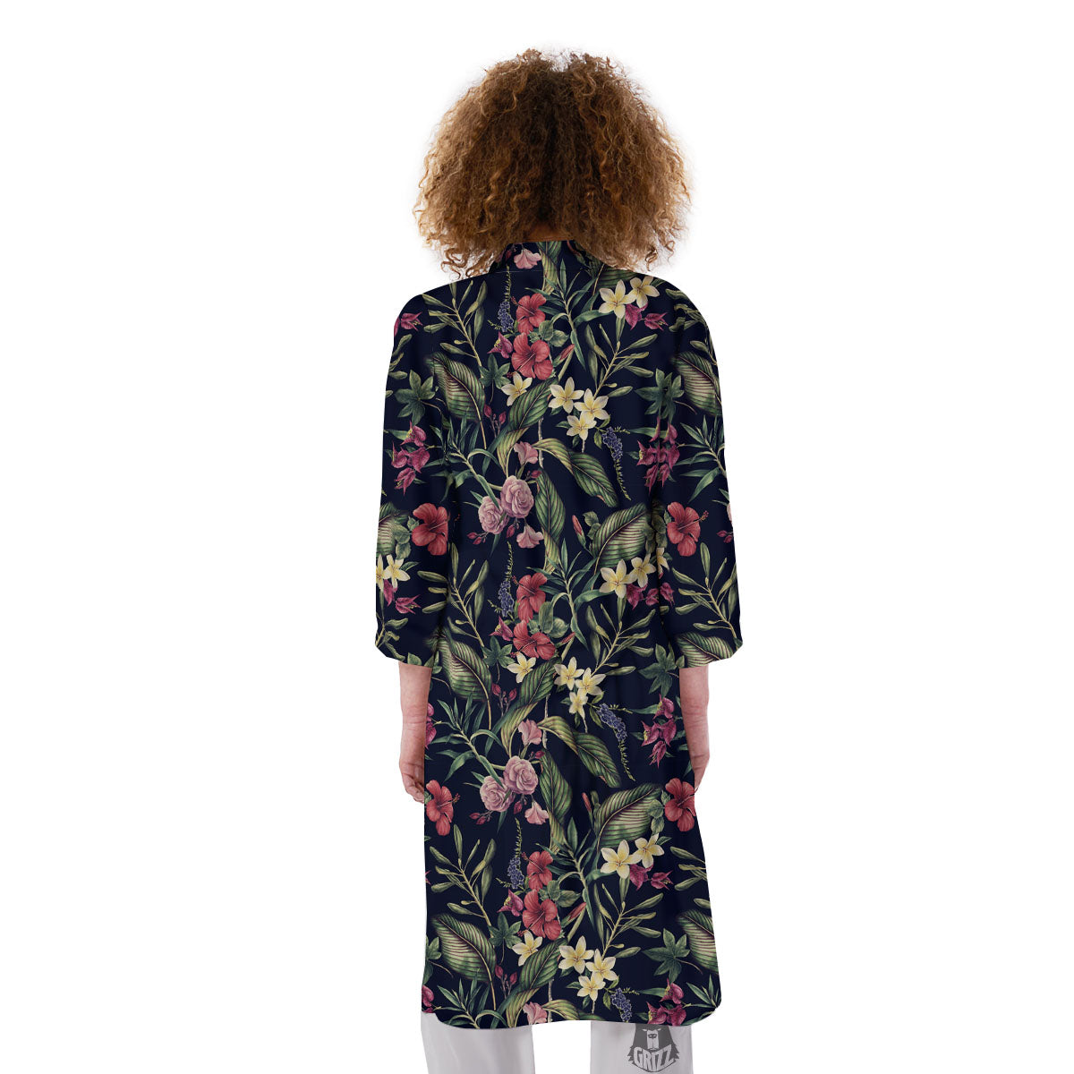 Flowers Hawaiian Tropical Print Pattern Kimono-grizzshop