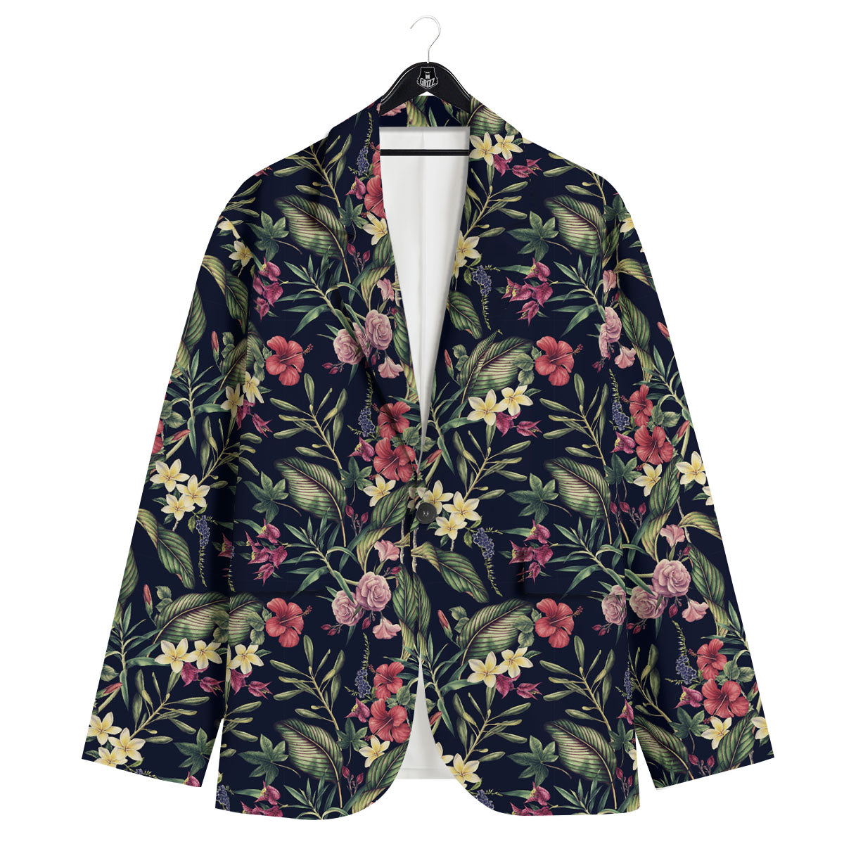 Flowers Hawaiian Tropical Print Pattern Men's Sport Coat-grizzshop