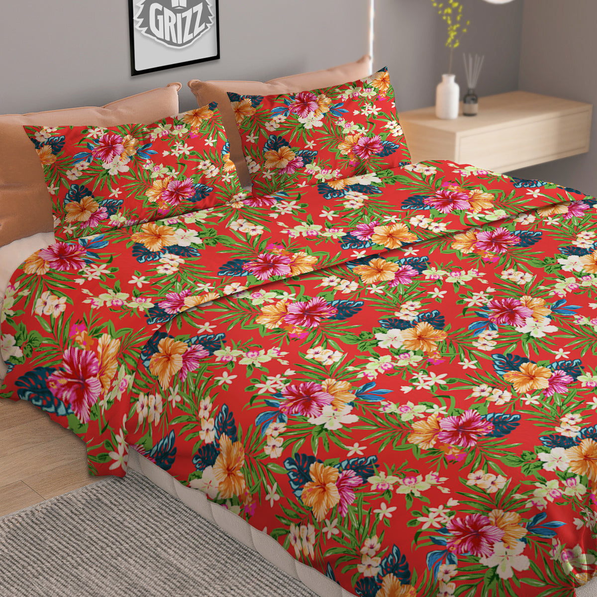 Fox With Glasses Print Pattern Duvet Cover Bedding Set