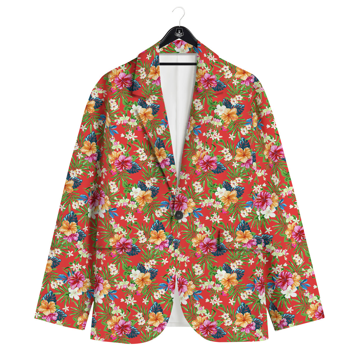 Flowers Hibiscus Colorful Print Pattern Men's Sport Coat-grizzshop