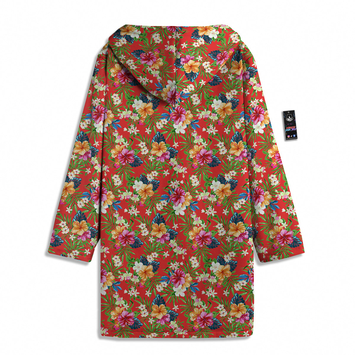 Flowers Hibiscus Colorful Print Pattern Men's Windbreaker Jacket-grizzshop