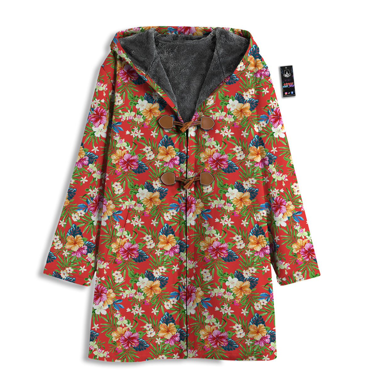 Flowers Hibiscus Colorful Print Pattern Men's Windbreaker Jacket-grizzshop