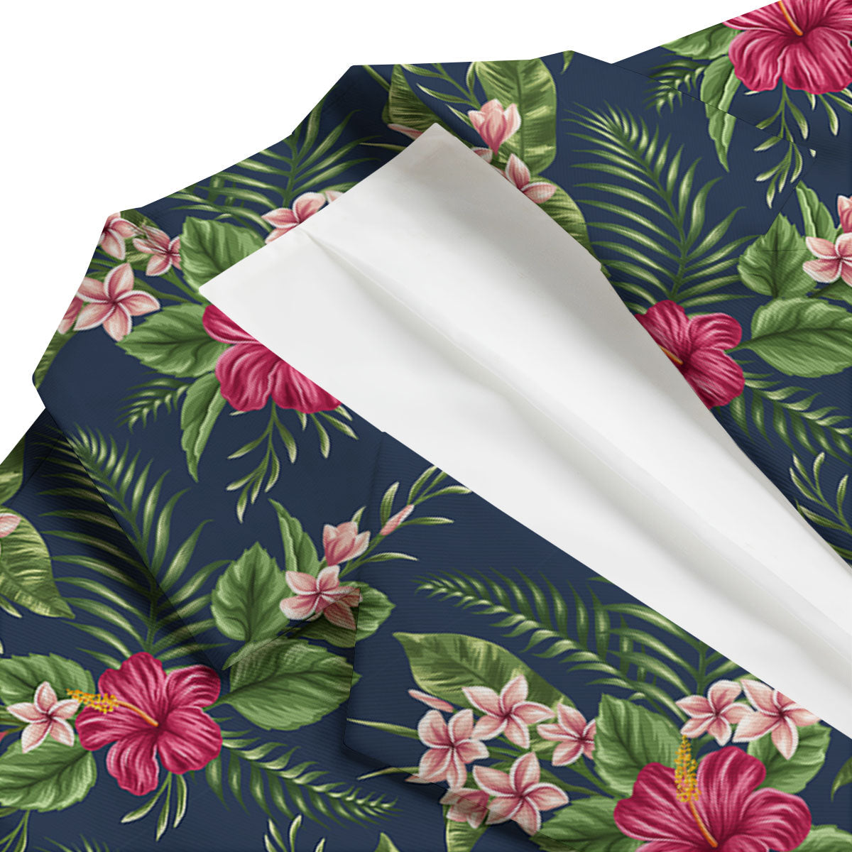 Flowers Hibiscus Plumeria Print Pattern Men's Blazer-grizzshop