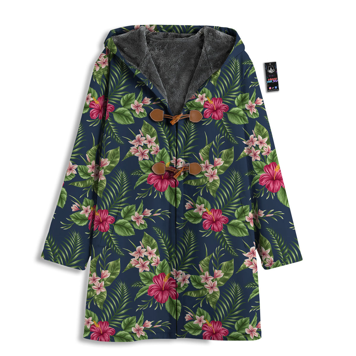 Flowers Hibiscus Plumeria Print Pattern Men's Windbreaker Jacket-grizzshop