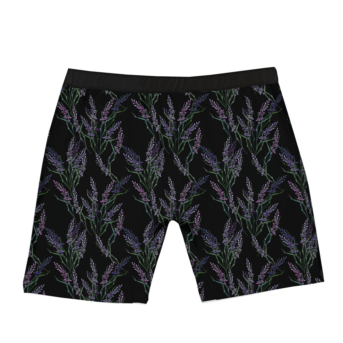 Flowers Lavender Print Pattern Boxer Briefs-grizzshop