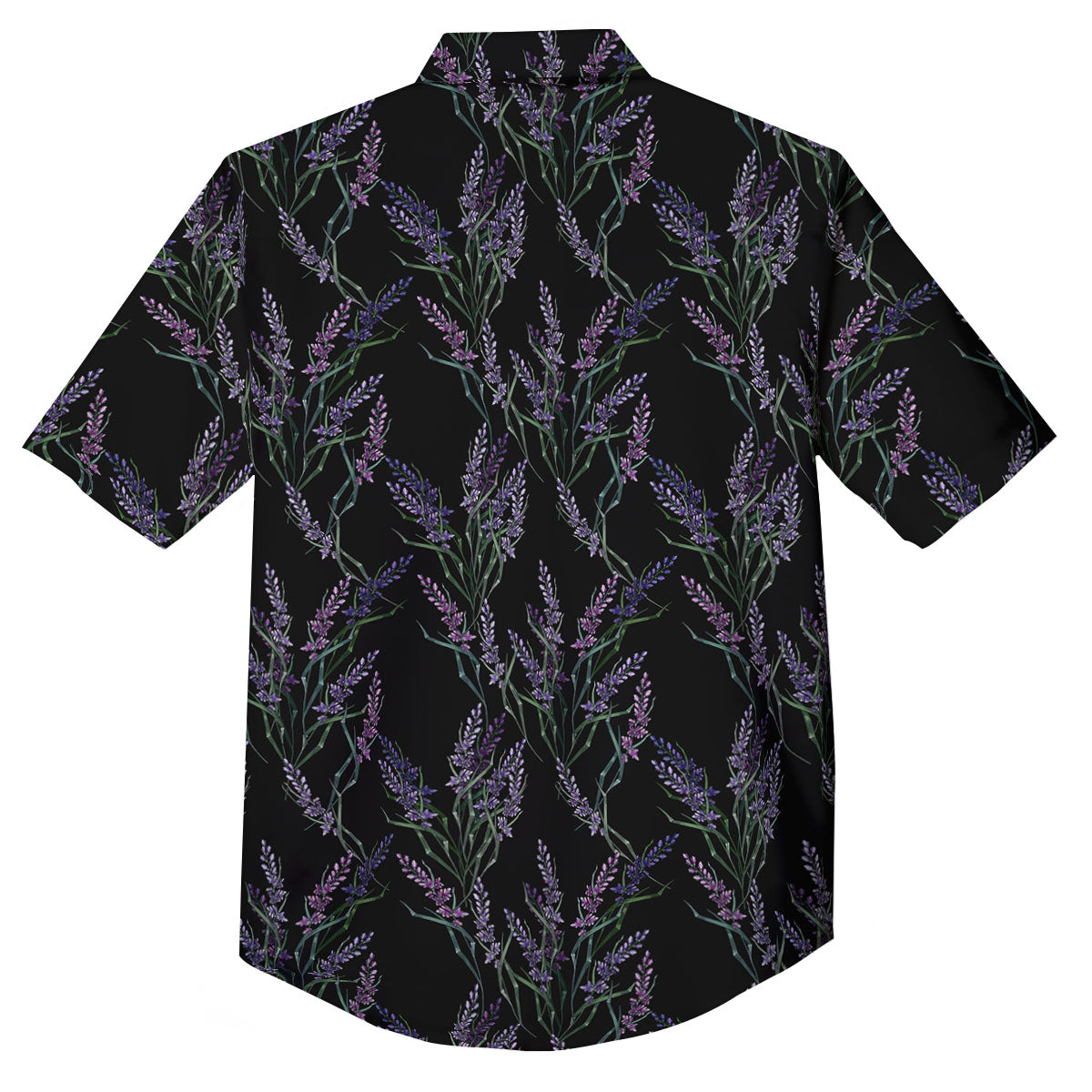 Flowers Lavender Print Pattern Button Up Shirt-grizzshop