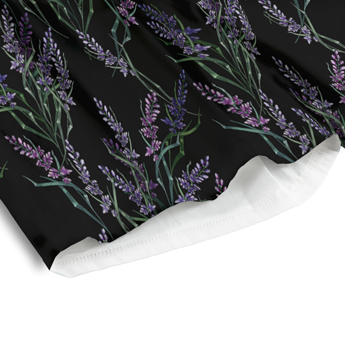 Flowers Lavender Print Pattern Men's Athletic Shorts-grizzshop