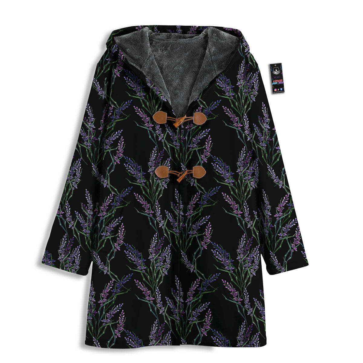 Flowers Lavender Print Pattern Men's Windbreaker Jacket-grizzshop