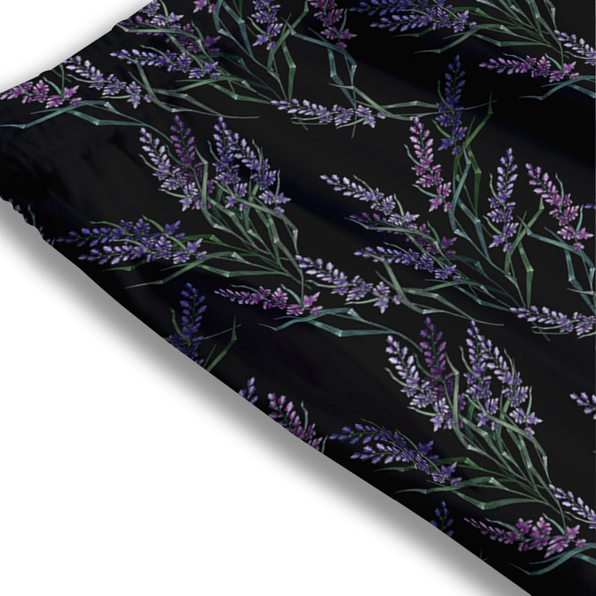 Flowers Lavender Print Pattern Mesh Shorts-grizzshop